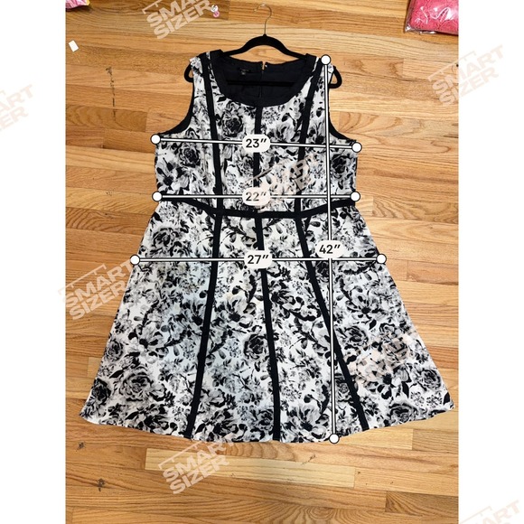 Talbots Dark Academia Floral Dress Womens Size 18W Gothic Romantic Fit & Flare - Picture 8 of 8
